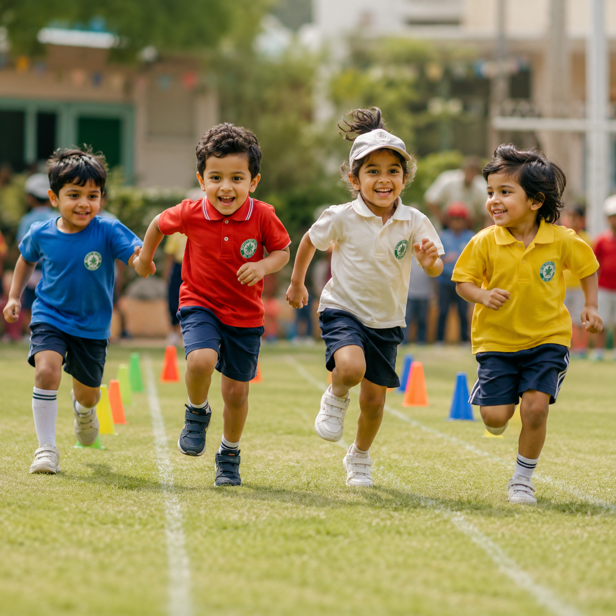 Children taking part in school Sports Day