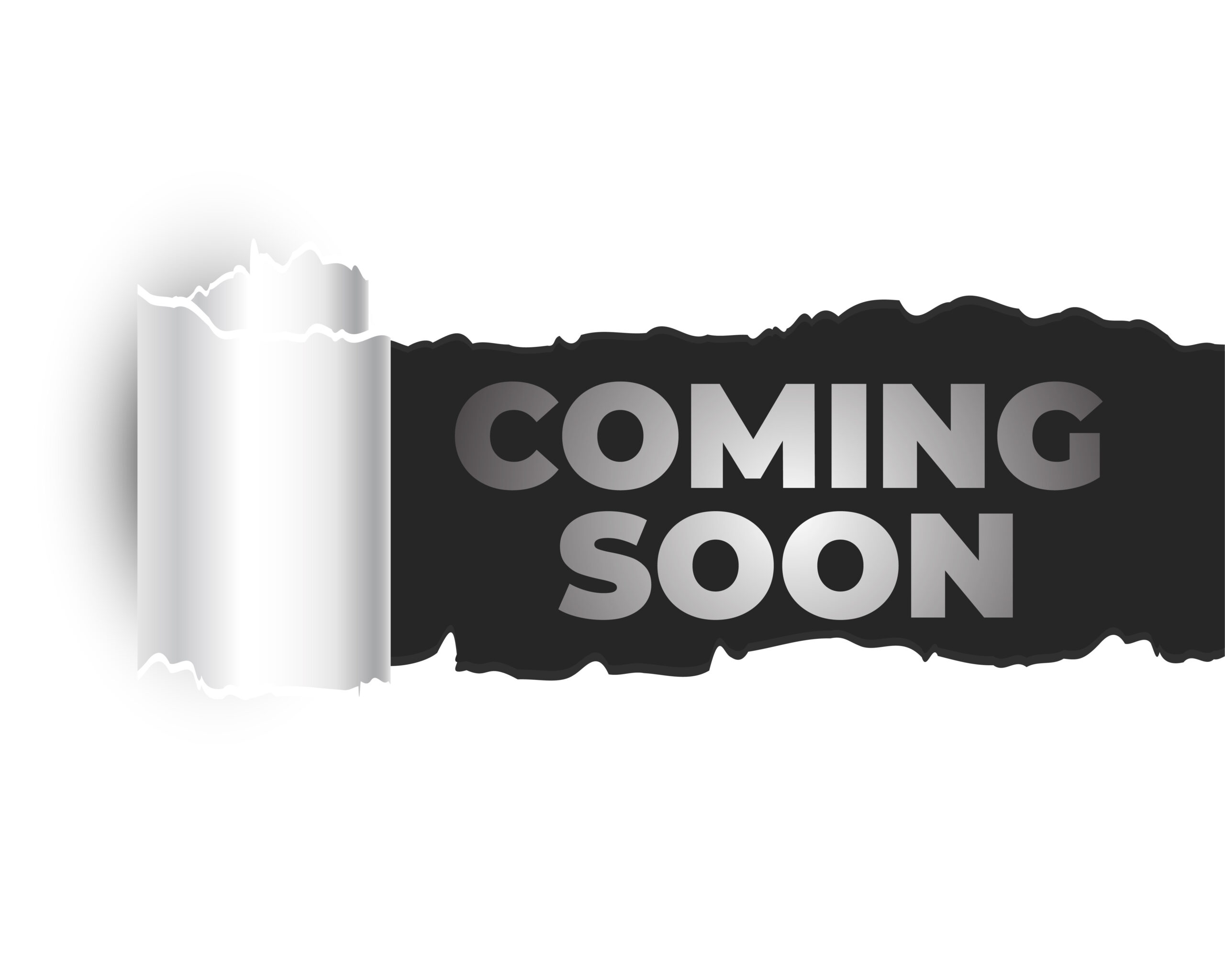 torn style coming soon promo template for social media post vector