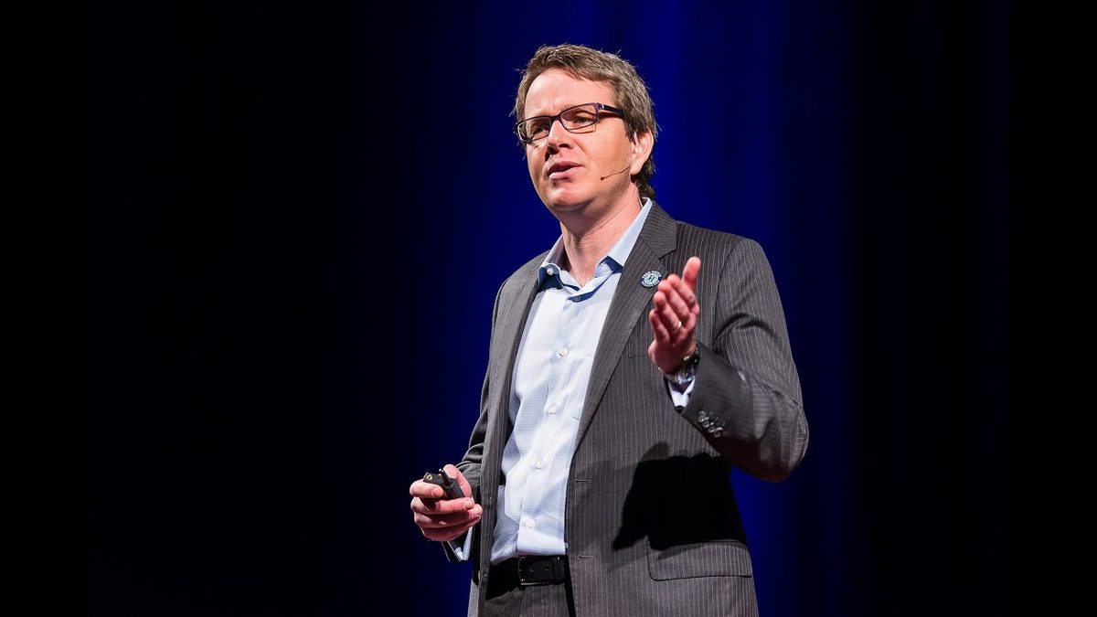 Jonathan Bricker speaking on the TEDxRainier stage.